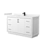Wyndham Collection Icon 60" Free Standing Single Basin Vanity Set with Cabinet and Cultured Marble Vanity Top White / White Cultured Marble Top / Matte Black Hardware