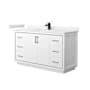 Wyndham Collection Icon 60" Free Standing Single Basin Vanity Set with Cabinet and Quartz Vanity Top White / White Quartz Top / Matte Black Hardware