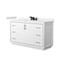 Wyndham Collection Icon 60" Free Standing Single Basin Vanity Set with Cabinet and Quartz Vanity Top White / White Quartz Top / Matte Black Hardware