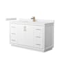 Wyndham Collection Icon 60" Free Standing Single Basin Vanity Set with Cabinet and Cultured Marble Vanity Top White / White Cultured Marble Top / Satin Bronze Hardware