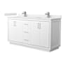 Wyndham Collection Icon 66" Free Standing Double Basin Vanity Set with Cabinet and Cultured Marble Vanity Top White / White Cultured Marble Top / Brushed Nickel Hardware