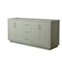 Wyndham Collection Icon 71" Double Free Standing Vanity Cabinet Only - Less Vanity Top Light Green / Brushed Nickel Hardware