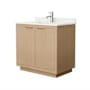Wyndham Collection Maroni 36" Free Standing Single Basin Vanity Set with Cabinet and Quartz Vanity Top Light Straw / Giotto Quartz Top / Brushed Nickel Hardware