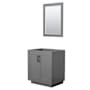 Wyndham Collection Miranda 30" Single Free Standing Vanity Cabinet - Less Vanity Top Dark Gray / Matte Black Hardware