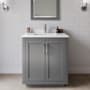 Wyndham Collection Miranda 30" Free Standing Single Basin Vanity Set with Cabinet and Cultured Marble Vanity Top Dark Gray / White Cultured Marble Top / Brushed Nickel Hardware