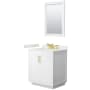 White / White Quartz Top / Brushed Gold Hardware