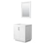 Wyndham Collection Miranda 30" Single Free Standing Vanity Cabinet - Less Vanity Top White / Brushed Nickel Hardware