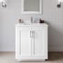 Wyndham Collection Miranda 30" Free Standing Single Basin Vanity Set with Cabinet and Cultured Marble Vanity Top White / White Cultured Marble Top / Brushed Nickel Hardware