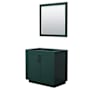 Wyndham Collection Miranda 36" Single Free Standing Vanity Cabinet - Less Vanity Top Green / Matte Black Hardware