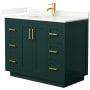 Green / Giotto Quartz Top / Brushed Gold Hardware