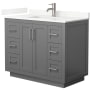 Dark Gray / Giotto Quartz Top / Brushed Nickel Hardware