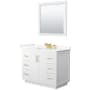 White / Giotto Quartz Top / Brushed Gold Hardware