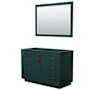 Wyndham Collection Miranda 48" Single Free Standing Vanity Cabinet - Less Vanity Top Green / Matte Black Hardware