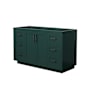 Wyndham Collection Miranda 54" Single Free Standing Vanity Cabinet Only - Less Vanity Top Green / Matte Black Hardware
