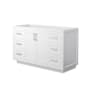 Wyndham Collection Miranda 54" Single Free Standing Vanity Cabinet Only - Less Vanity Top White / Brushed Nickel Hardware