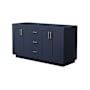 Wyndham Collection Miranda 60" Double Free Standing Vanity Cabinet Only - Less Vanity Top Dark Blue / Brushed Nickel Hardware