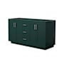 Wyndham Collection Miranda 60" Double Free Standing Vanity Cabinet Only - Less Vanity Top Green / Brushed Nickel Hardware