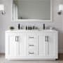 Wyndham Collection Miranda 60" Free Standing Double Basin Vanity Set with Cabinet and Quartz Vanity Top White / Giotto Quartz Top / Matte Black Hardware