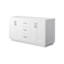 Wyndham Collection Miranda 60" Double Free Standing Vanity Cabinet Only - Less Vanity Top White / Brushed Nickel Hardware
