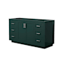 Wyndham Collection Miranda 60" Single Free Standing Vanity Cabinet Only - Less Vanity Top Green / Brushed Nickel Hardware
