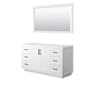Wyndham Collection Miranda 60" Single Free Standing Vanity Cabinet - Less Vanity Top White / Matte Black Hardware