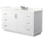 Wyndham Collection Miranda 60" Free Standing Single Basin Vanity Set with Cabinet and Quartz Vanity Top White / Giotto Quartz Top / Brushed Nickel Hardware
