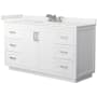 Wyndham Collection Miranda 60" Free Standing Single Basin Vanity Set with Cabinet and Quartz Vanity Top White / White Quartz Top / Brushed Nickel Hardware