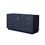 Wyndham Collection Miranda 66" Single Free Standing Vanity Cabinet Only - Less Vanity Top Dark Blue / Brushed Nickel Hardware