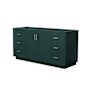 Wyndham Collection Miranda 66" Single Free Standing Vanity Cabinet Only - Less Vanity Top Green / Brushed Nickel Hardware