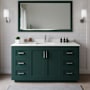 Wyndham Collection Miranda 66" Free Standing Single Basin Vanity Set with Cabinet and Quartz Vanity Top Green / White Quartz Top / Brushed Nickel Hardware