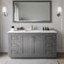 Wyndham Collection Miranda 66" Free Standing Single Basin Vanity Set with Cabinet and Quartz Vanity Top Dark Gray / Giotto Quartz Top / Brushed Gold Hardware