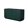 Wyndham Collection Miranda 66" Single Free Standing Vanity Cabinet Only - Less Vanity Top Green / Matte Black Hardware