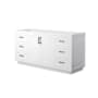 Wyndham Collection Miranda 66" Single Free Standing Vanity Cabinet Only - Less Vanity Top White / Matte Black Hardware