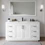 Wyndham Collection Miranda 66" Free Standing Single Basin Vanity Set with Cabinet and Quartz Vanity Top White / Giotto Quartz Top / Matte Black Hardware