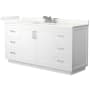 Wyndham Collection Miranda 66" Free Standing Single Basin Vanity Set with Cabinet and Quartz Vanity Top White / Giotto Quartz Top / Brushed Nickel Hardware