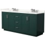 Green / Giotto Quartz Top / Brushed Nickel Hardware