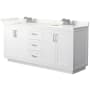 Wyndham Collection Miranda 72" Free Standing Double Basin Vanity Set with Cabinet and Quartz Vanity Top White / Giotto Quartz Top / Brushed Nickel Hardware