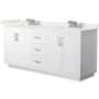 Wyndham Collection Miranda 72" Free Standing Double Basin Vanity Set with Cabinet and Quartz Vanity Top White / White Quartz Top / Brushed Nickel Hardware