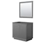 Wyndham Collection Strada 35" Single Free Standing Vanity Cabinet - Less Vanity Top Dark Gray / Brushed Nickel Hardware