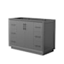 Wyndham Collection Strada 47" Single Free Standing Vanity Cabinet Only - Less Vanity Top Dark Gray / Matte Black Hardware