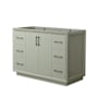 Wyndham Collection Strada 47" Single Free Standing Vanity Cabinet Only - Less Vanity Top Light Green / Matte Black Hardware
