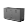 Wyndham Collection Strada 59" Double Free Standing Vanity Cabinet Only - Less Vanity Top Dark Gray / Matte Black Hardware