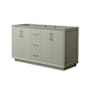 Wyndham Collection Strada 59" Double Free Standing Vanity Cabinet Only - Less Vanity Top Light Green / Brushed Nickel Hardware