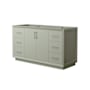 Wyndham Collection Strada 59" Single Free Standing Vanity Cabinet Only - Less Vanity Top Light Green / Brushed Nickel Hardware