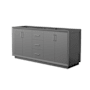 Wyndham Collection Strada 71" Double Free Standing Vanity Cabinet Only - Less Vanity Top Dark Gray / Brushed Nickel Hardware