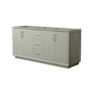 Wyndham Collection Strada 71" Double Free Standing Vanity Cabinet Only - Less Vanity Top Light Green / Brushed Nickel Hardware