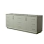 Wyndham Collection Strada 83" Double Free Standing Vanity Cabinet Only - Less Vanity Top Light Green / Brushed Nickel Hardware