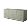 Wyndham Collection Strada 83" Double Free Standing Vanity Cabinet Only - Less Vanity Top Light Green / Satin Bronze Hardware