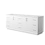 Wyndham Collection Strada 83" Double Free Standing Vanity Cabinet Only - Less Vanity Top White / Brushed Nickel Hardware