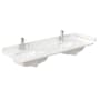 Wyndham Collection 60" Quartz Vanity Top with Backsplash and Sidesplash White Quartz